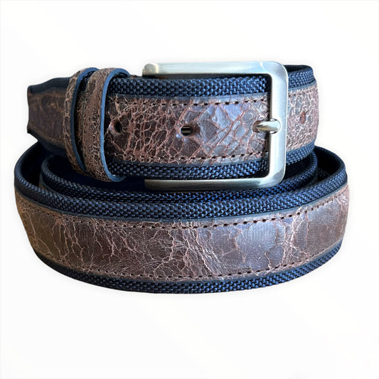 NYLON ET PELLE COGNAC